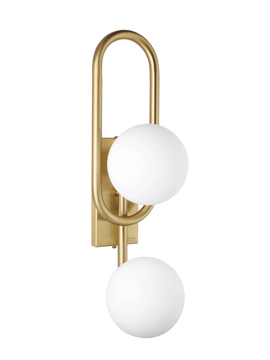 Modern Globe Wall Sconce, 2-Light Brass Finish, Contemporary Wall Mount Light Fixture - Image 5