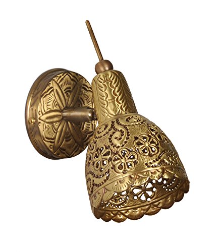 Single Brass Spot Hand Carving Sconce - Image 3