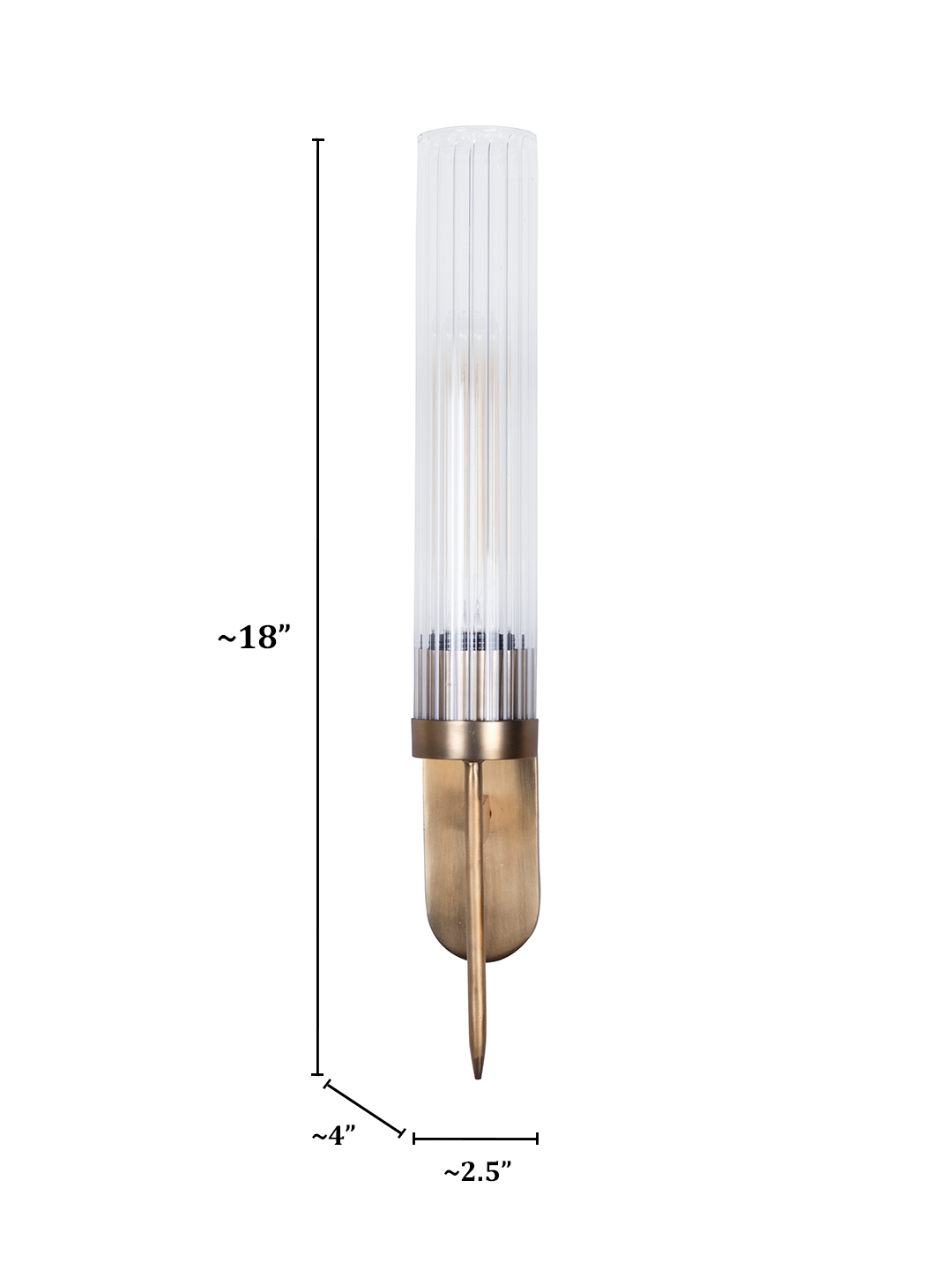 Golden Mini Torchiere Wall Sconce - Image 13