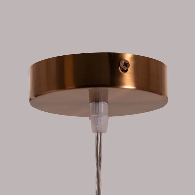 Modern Pendant Light with Glass Globe Shade and Metal Ring, Minimalist Hanging Ceiling Lamp - Image 6