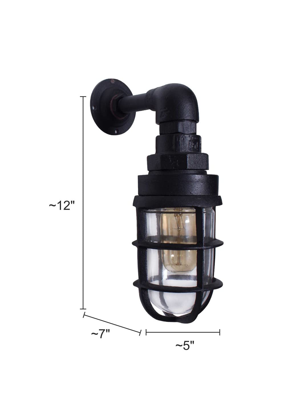 Fancy Wall Light Black Nauticle - Image 3