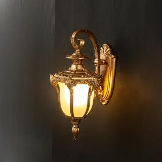 Stainless Steel Outdoor Wall Light with Glass Shade, Antique Bronze Finish - Image 2