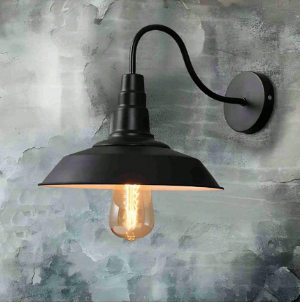American Black Texture Finish Wall Light