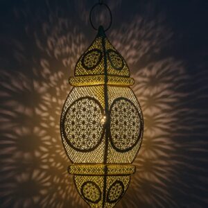 Moroccan Mughal Gold Hanging Lamp