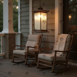 Black Ribbed Glass Hanging Outdoor Lantern