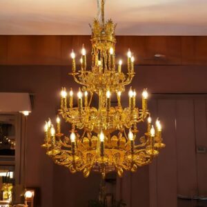 3-Tier-Luxury-Gold-Brass-Chandelier-manufacturer-in-india