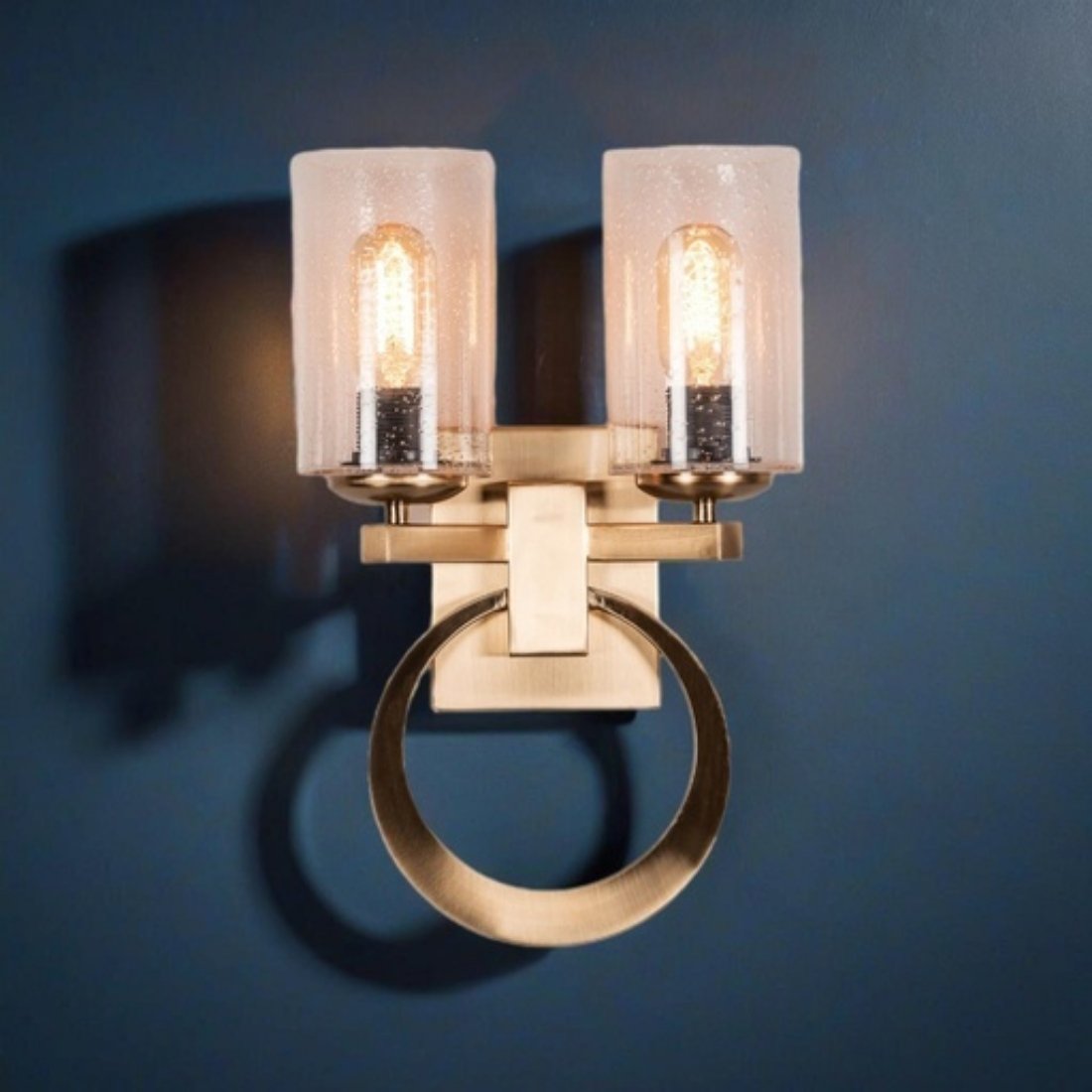 Modern-2-Light-Gold-Ring-Wall-Sconce