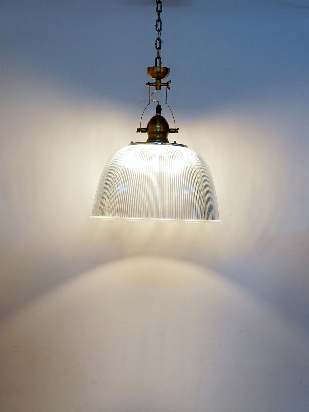 Stainless Steel Prismatic Dome 12 Inch Industrial Pendant Light for Home Decorative Lamps - Bedroom, Living Room & Decoration